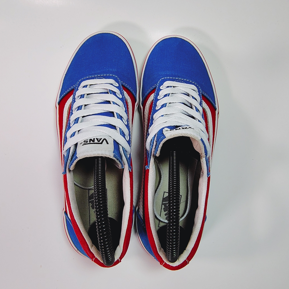 Vans Red and Blue Chekerboard Lace-up Sneakers - Picture 5 of 9